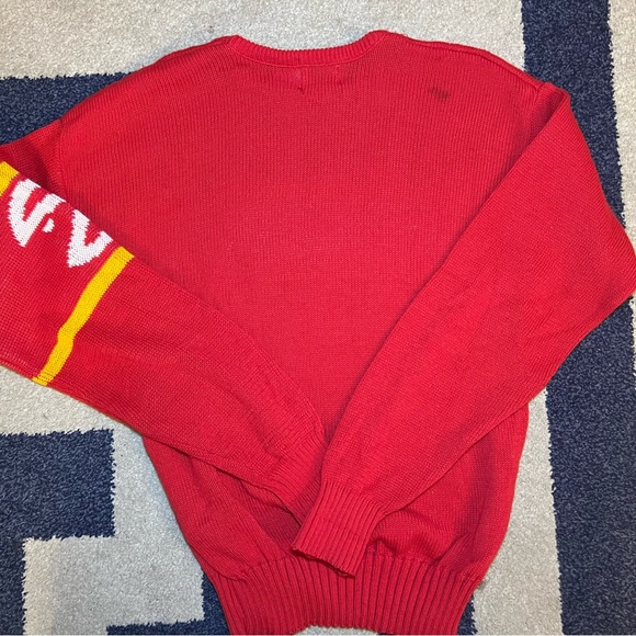 RARE VINTAGE Atlanta Hawks Cliff Engle Sweater NBA Basketball 1980s 1990s Large - Picture 9 of 10